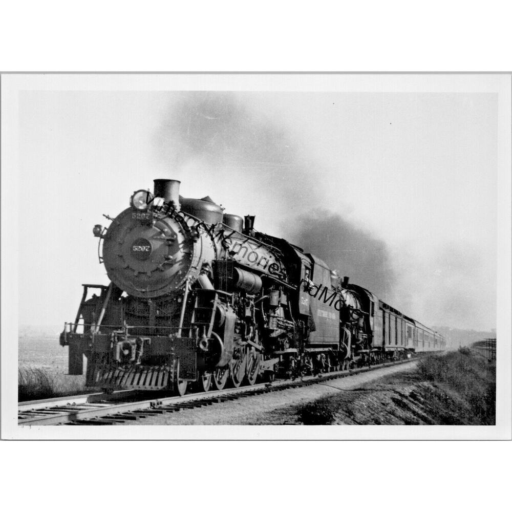Vtg baltimore & ohio‎ railroad bo 5207 steam locomotive 5"x7" real photo t2-166